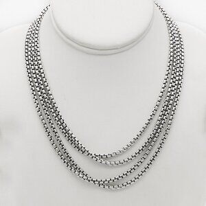 David Yurman 925 Silver Box Chain of 72in Long